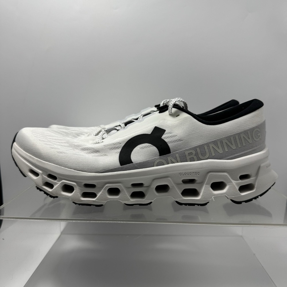 On Cloudmonster 3 White Black Running Shoes Cloud 3MG10051200 Men's Size 13